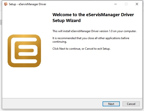 Inno Setup Wizard sa eServisManager logom